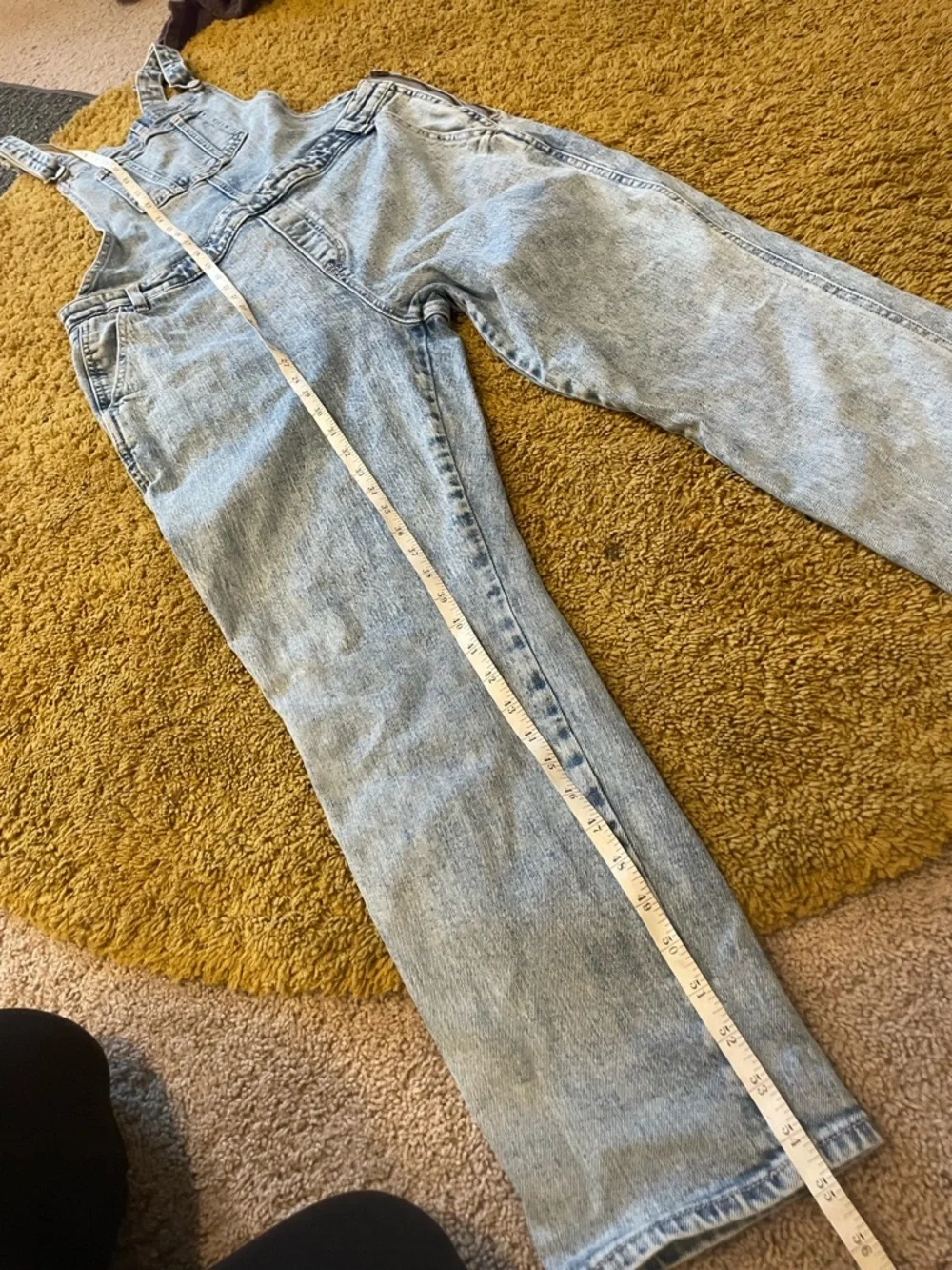 Old Navy stonewashed Light Blue Denim Overalls women’s size 14
